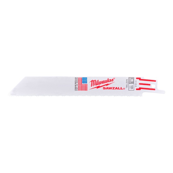 Lame de scie sabre MILWAUKEE 48005184 150 x 1,4 mm, lot de 5 - Lame de scie sabre métal THE TORCH ICE HARDENED, lot de 50
