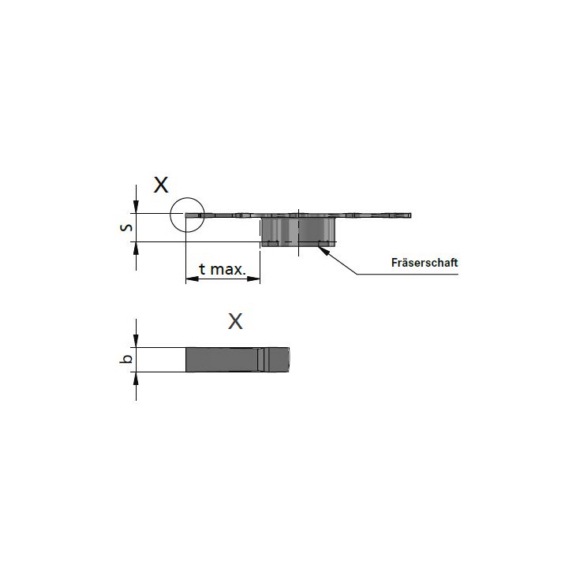 X1250.0100.00/K10F DÜMMEL, Minimill XL Schneideinsatz ØDs=50 - Typ X1250, Minimill Schneideinsatz