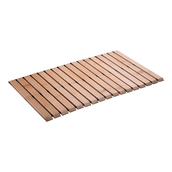 KLW Wooden grating with beveled edges 45 degrees solid beech 600x36x2000 mm - Workstation mat (workshop)