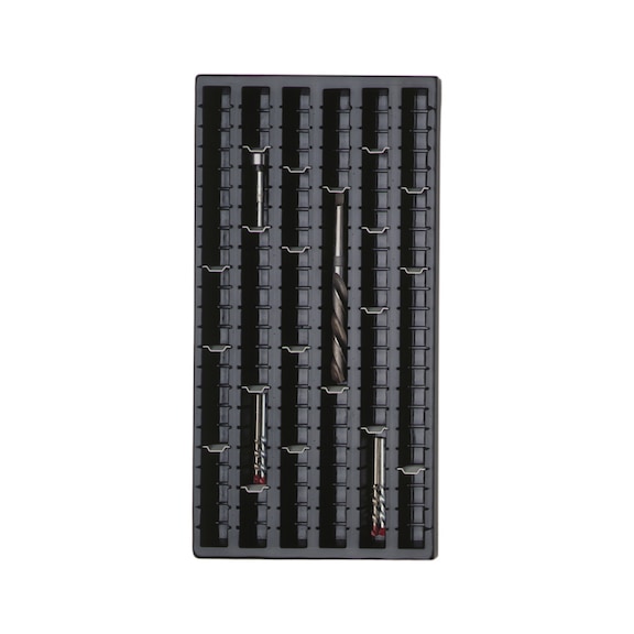 KLW plastic tray insert 300x600x32mm Shelf width: 30 mm Shelf rows: 6 - Organizer insert for drawer