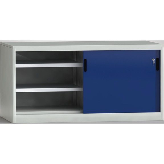 KLW sliding-door wardrobe 1500x700x815 mm with 4 shelves - Workshop cabinet