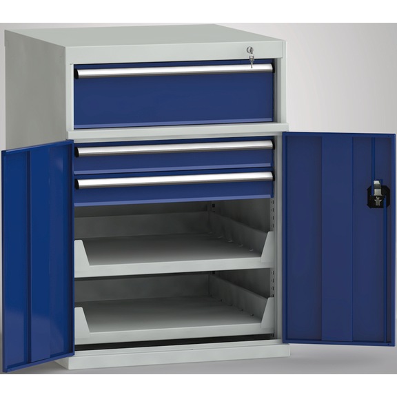 KLW machine side cabinet 725x772x1000 mm 3 drawers 2 pull-out shelves - Drawer cabinet (storage equipment, workshop)