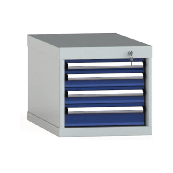 KLW drawer cabinet 400x419x750 mm with 4 drawers single extension 100 kg - Drawer cabinet (storage equipment, workshop)