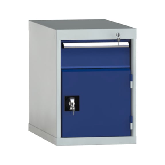KLW drawer cabinet 600x419x750 mm with 1 drawer single extension 100 kg 1 door - Drawer cabinet (storage equipment, workshop)