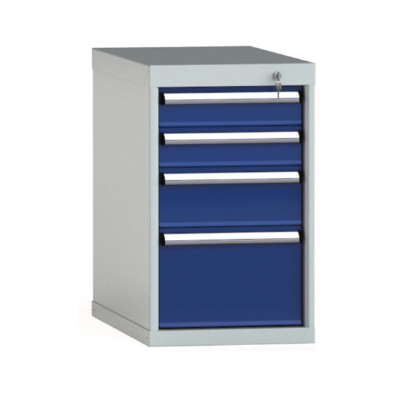KLW Schubladenschrank 700x419x750 mm mit 4 Schubladen Einfachauszug 100 kg - Schubladenschrank (Lagereinrichtung, Werkstatt)