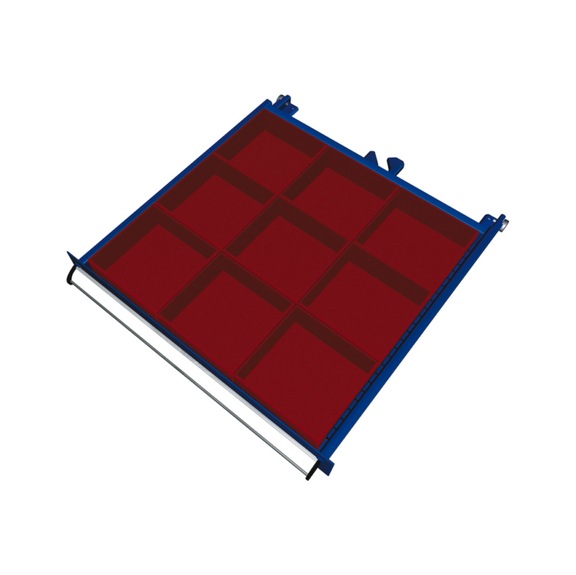 KLW partitioning material set front height 50 mm 9 pieces each SEA572 x 605 mm - Organizer insert for drawer