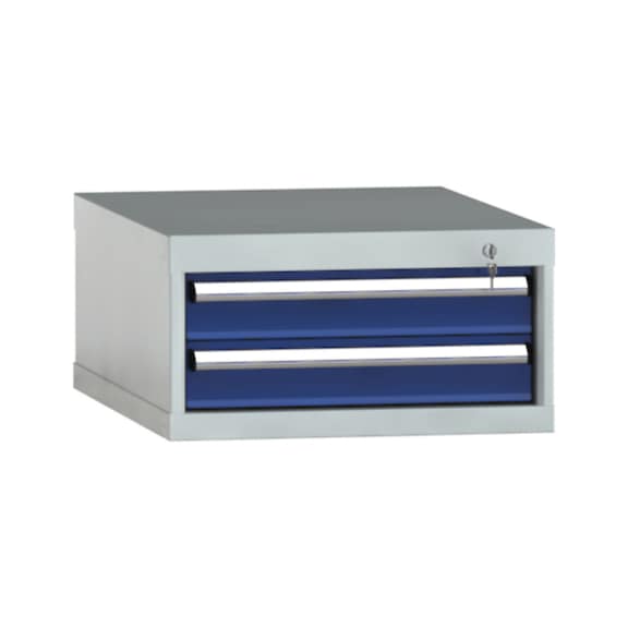 KLW Schubladenschrank 300x572x605 mm 2 Schubladen Vollauszug 200 kg - Schubladenschrank (Lagereinrichtung, Werkstatt)