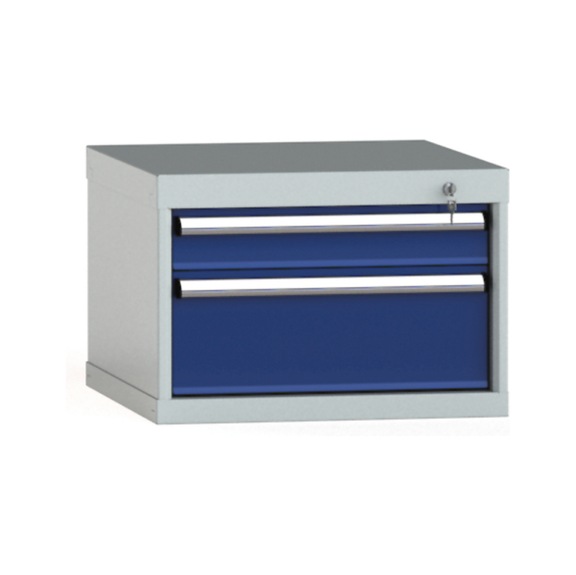 KLW Schubladenschrank 400x572x605 mm 2 Schubladen Vollauszug 200 kg - Schubladenschrank (Lagereinrichtung, Werkstatt)