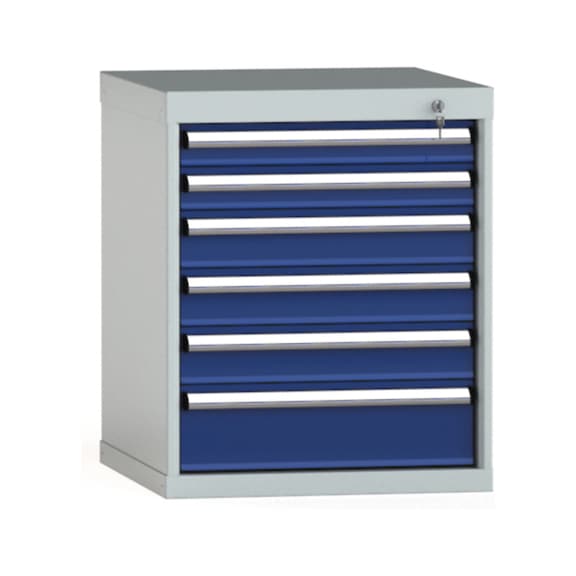 KLW drawer cabinet 700x572x605 mm 6 drawers single extension 100 kg - Drawer cabinet (storage equipment, workshop)