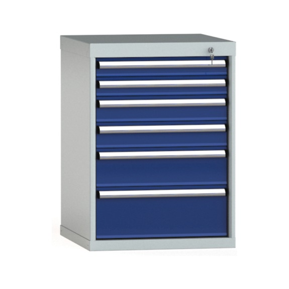 KLW drawer cabinet 800x572x605 mm 6 drawers single extension 100 kg - Drawer cabinet (storage equipment, workshop)