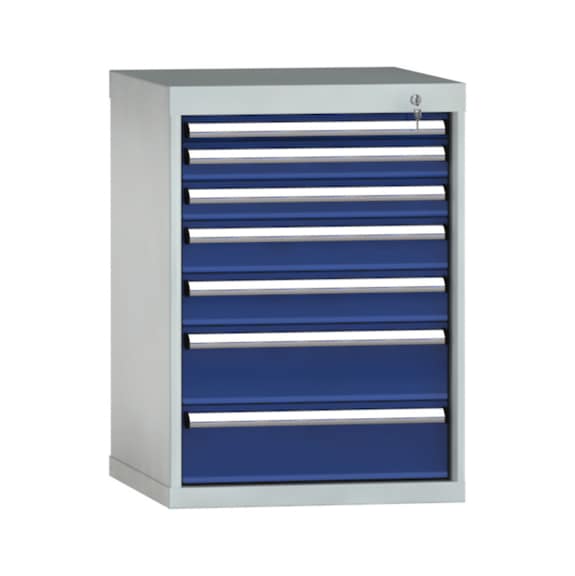 KLW Schubladenschrank 800x572x605 mm 7 Schubladen Vollauszug 200 kg/75kg - Schubladenschrank (Lagereinrichtung, Werkstatt)