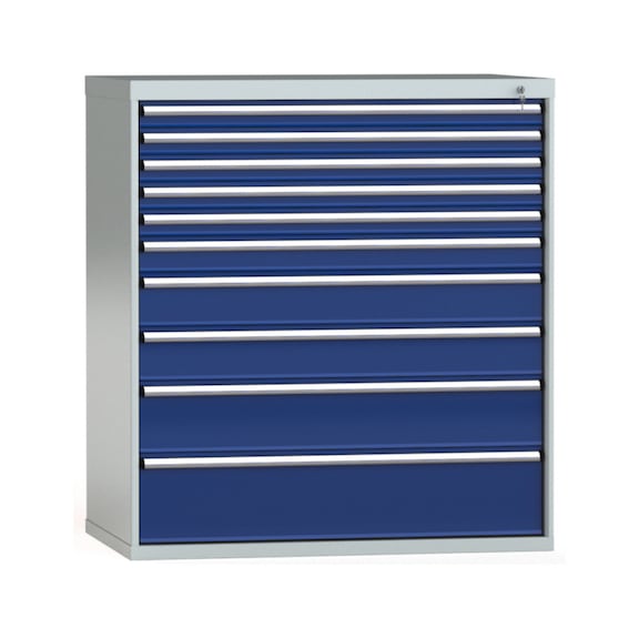 KLW drawer cabinet 1325x1201x750 mm 10 drawers single extension 100 kg - Drawer cabinet (storage equipment, workshop)