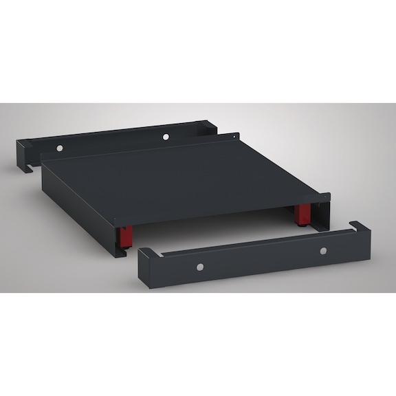 KLW lift truck base 725x750x100 mm SGB with 4 zinc die-cast adjustment plugs - Drawer cabinet (storage equipment, workshop)
