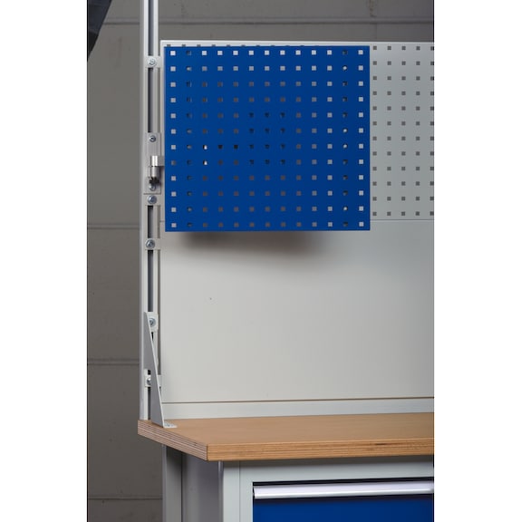 KLW swivel arm with 500 x 450 mm perforated plate. For systems with C-profile - Workbench (system workstation, workshop, other)