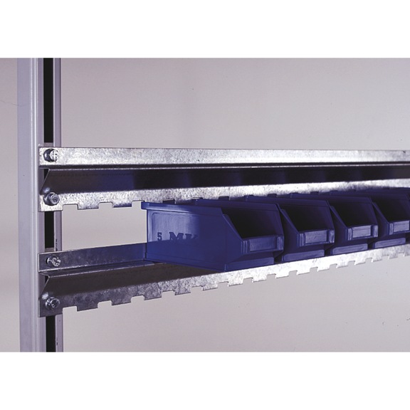 KLW suspension rail, galvanized, for filing boxes 1990 mm plug-in system - Workbench (system workstation, workshop, other)