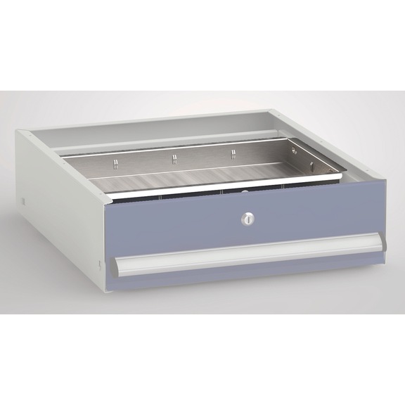 KLW tool slide, galvanized, for enclosure width 572 mm , can be used from FH 150 mm - Organizer insert for drawer