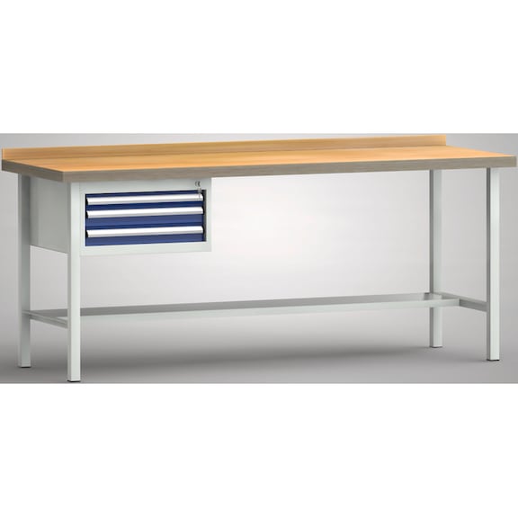 KLW Ergo-Profi workbench 1 back board, 1 housing 3 drawers WP102E-2000M45-E7022 - Workbench