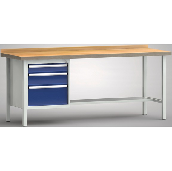 KLW Professional workbench 1 back board 1 housing 3 drawers WP118N-2000M45-E7027 - Workbench