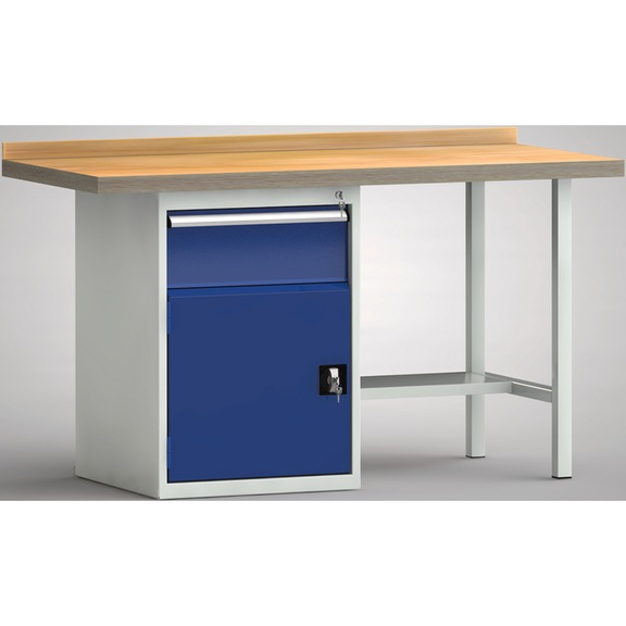 KLW Ergo-Profi-Werkbank 1 Gehäuse 1 Türe, 1 Schublade WP184E-1500M45-E7021 - Werkbank