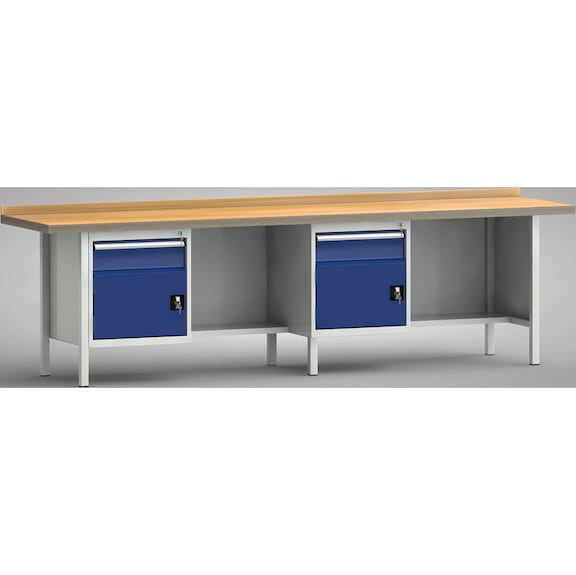 KLW Standard workbench housing 2 doors, 2 drawers WS382N-3000M40-E1681 - Workbench
