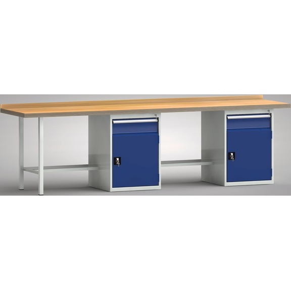 KLW Standard workbench housing 2 doors, 2 drawers WS438N-3000M40-E7022 - Workbench