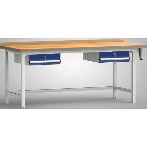 KLW professional hydraulic workbench with 2 housings 2 drawers WPHL01-20M45-E3D03 - Workbench