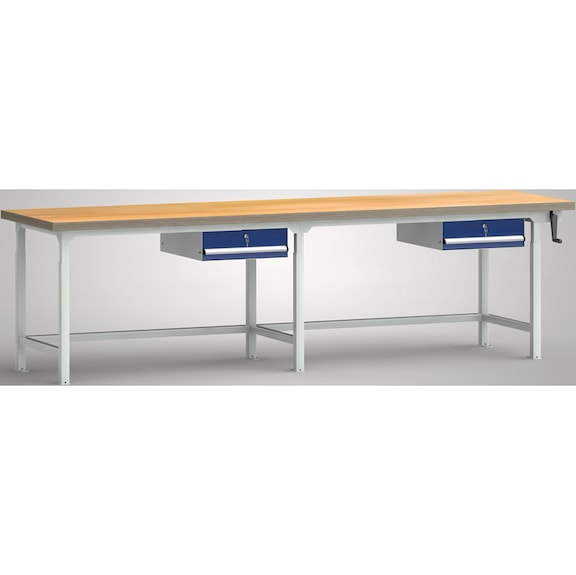 KLW professional hydraulic workbench with 2 housings 2 drawers WPHL31-30M45-E3D02 - Workbench