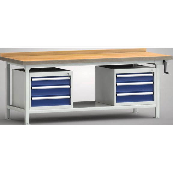 KLW Profi-Hydraulik-Werkbank mit 2 Gehäuse 6 Schubladen WPHL50-20M45-E2V03 - Werkbank