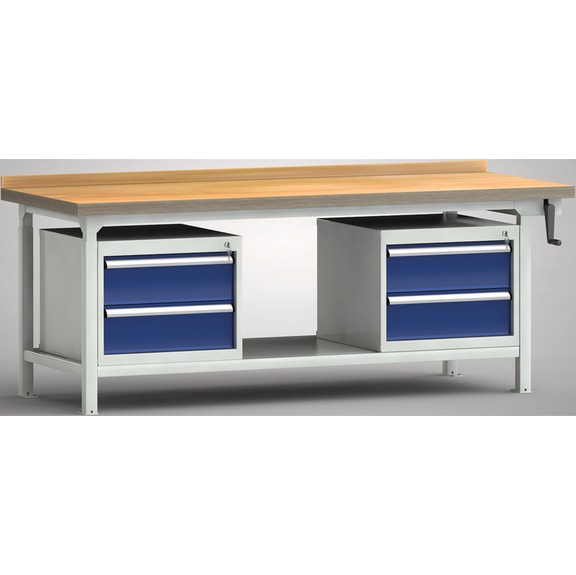 KLW professional hydraulic workbench with 2 housings 4 drawers WPHL50-20M45-E3V04 - Workbench