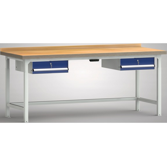 KLW professional hydraulic workbench with 2 housings 2 drawers WPJL01-20M45-E2D03 - Workbench