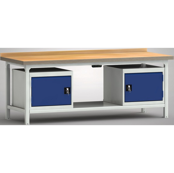 KLW professional hydraulic workbench with 2 housings 2 doors, WPJL50-20M45-X3V01 - Workbench