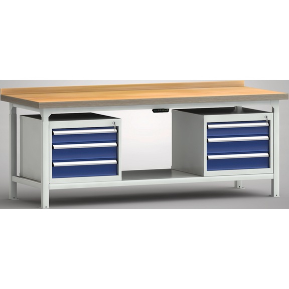 KLW professional hydraulic workbench with 2 housings 6 drawers WPJL50-20M45-E2V03 - Workbench