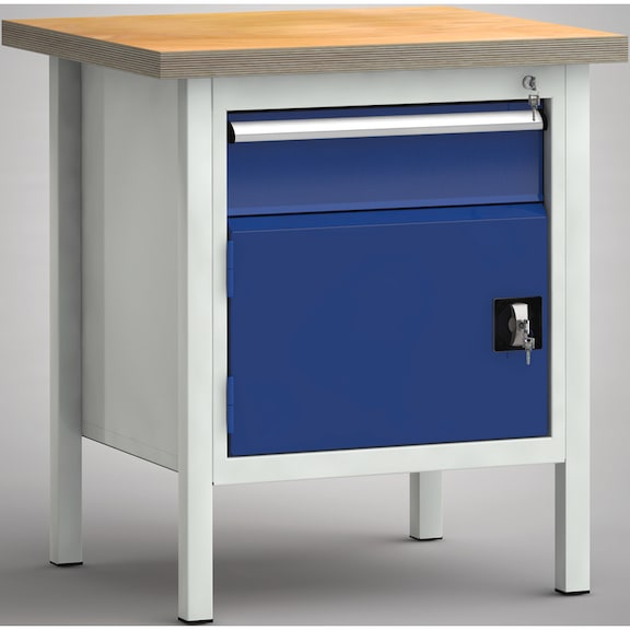 KLW Standard workbench 750x700x840 Housing 1 door, 1 drawer - Workbench