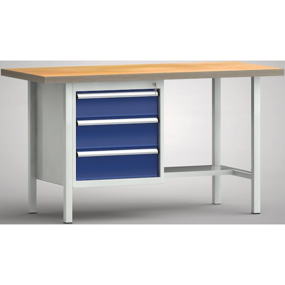 KLW Standard workbench 1500x700x840 Housing 3 drawers WS118N-1500M40-E1631 - Workbench