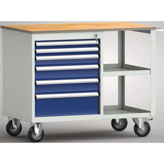 KLW Standard workbench 1000x620x830 Beech multiplex board 20mm - Workbench