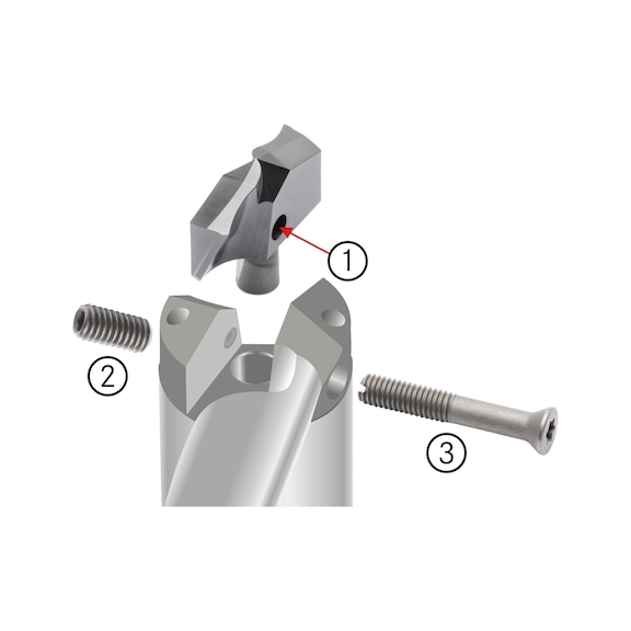 Plaquette saigner pr foret plq. révers. ORION SC-TiAlN 11213-11217, 23,4 mm 130° - Plaquette de coupe en carbure TiAlN pour foret à plaquettes réversibles n° 11213-11217