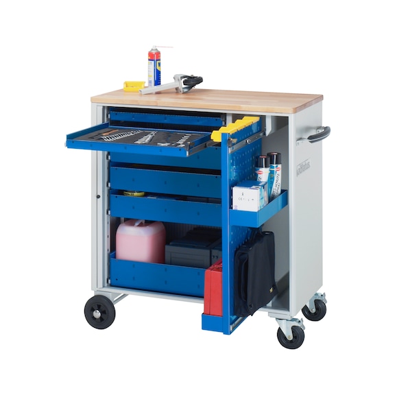 RAU tool trolley 10600 1025x520x1080 mm 6 drawers full-extension runner beech top - Workshop trolley