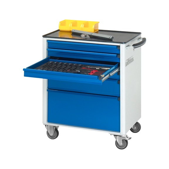 RAU Tool trolley 7355 700x500x860 mm 6 drawers full-extension runner metal top - Workshop trolley