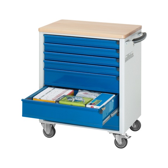 RAU Tool trolley 7365 700x500x860 mm 7 drawers full-extension runner beech top - Workshop trolley