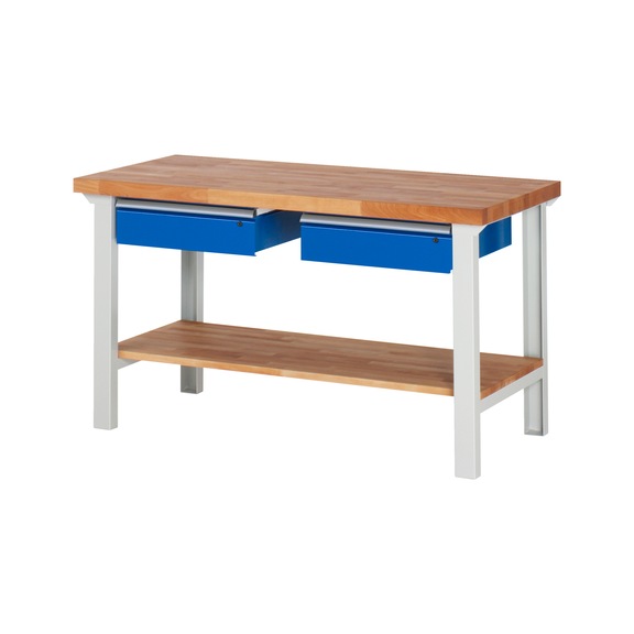 RAU Workbench 1500x700x840mm 2xDrawer Part Pull-out Series 7002A7 - Workbench series 7000