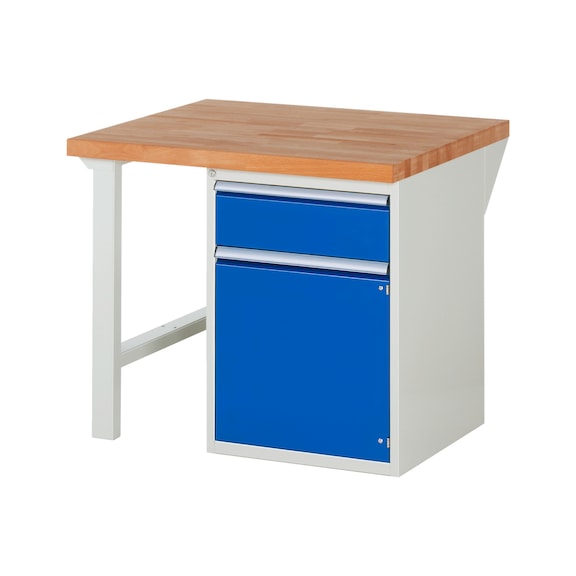 RAU Werkbank 1000x900x840mm 1xSchublade-Teilauszug 1xTüre Serie 7502A1 - Werkbank Serie 7000 Baukastenbauweise