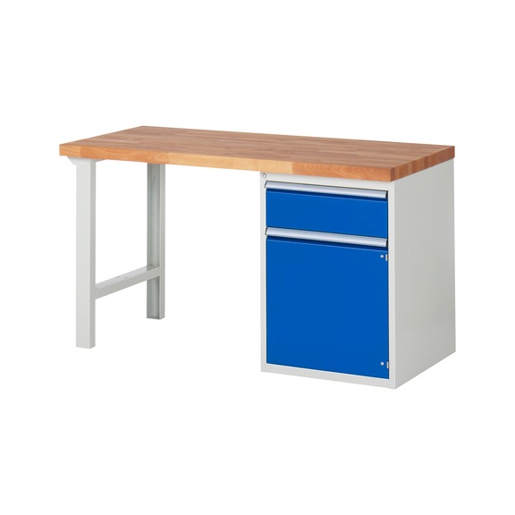RAU Workbench 1500x700x840mm 1xpartial drawer extension 1xdoor Series 7502A1 - Workbench series 7000