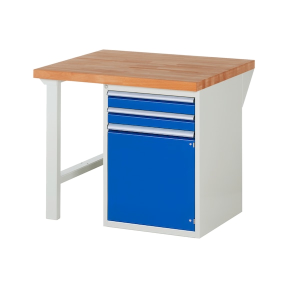 RAU Workbench 1000x900x840mm 2xpartial drawer extension 1xdoor Series 7503A1 - Workbench series 7000