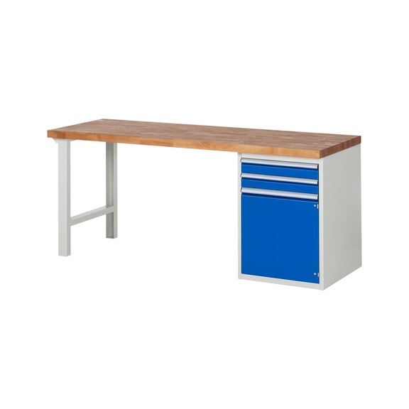 RAU Workbench 2000x700x840mm 2xpartial drawer extension 1xdoor Series 7503A1 - Workbench series 7000