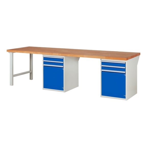 RAU Workbench 3000x900x840mm 4xdrawers 2xdoors Series 7503A8 - Workbench series 7000