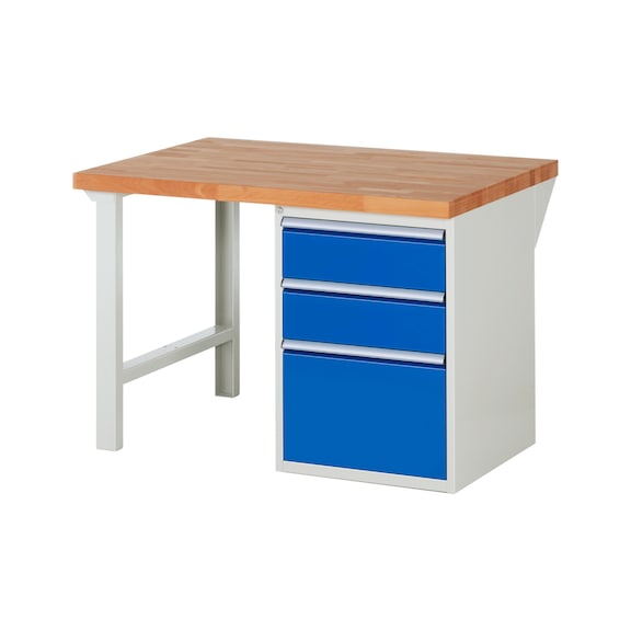 RAU Workbench 1250x900x840mm 3xDrawer Part Pull-out Series 7507A1 - Workbench series 7000