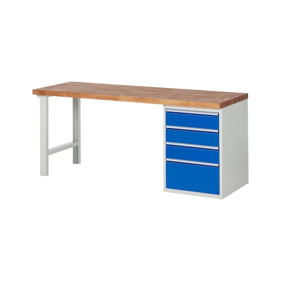 RAU Workbench 2000x700x840mm 4xDrawer Partial Extension Series 7510A1 - Workbench series 7000
