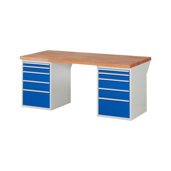 RAU Workbench 2000x900x840mm 10xpartial drawer runner Series 7511A3 - Workbench series 7000