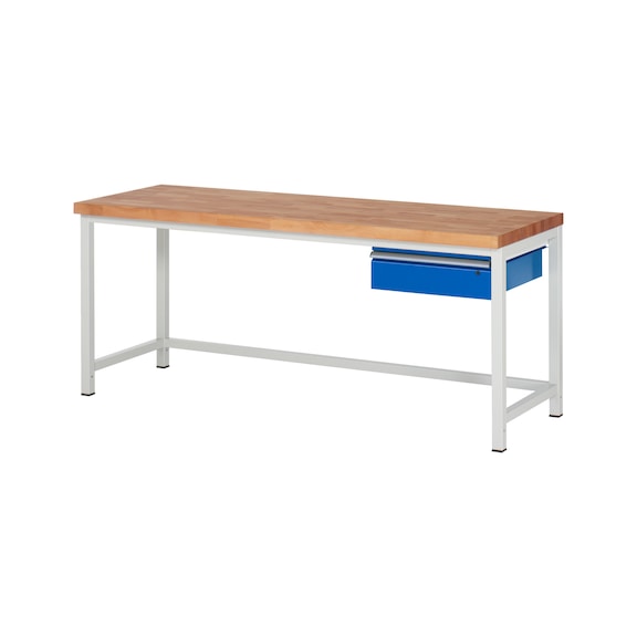 RAU Workbench 2000x700x840mm 1xpartial drawer runner Series 8001A1 - Workbench series 8000