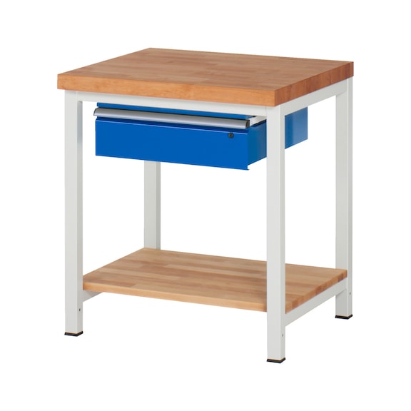 RAU Workbench 750x700x840mm 1xpartial drawer runner Series 8001A7 - Workbench series 8000